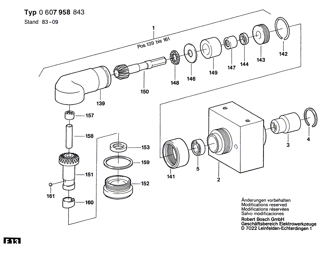 New Genuine Bosch 3606334020 Crown Gear