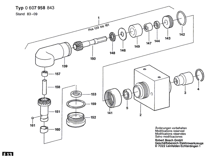New Genuine Bosch 3606334020 Crown Gear