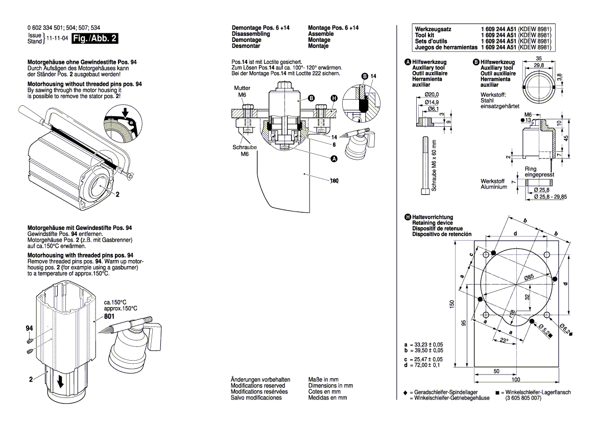 New Genuine Bosch 3606334061 Crown Gear