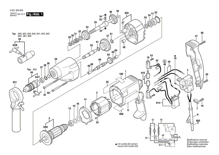 New Genuine Bosch 3606337062 Spindle With Gear