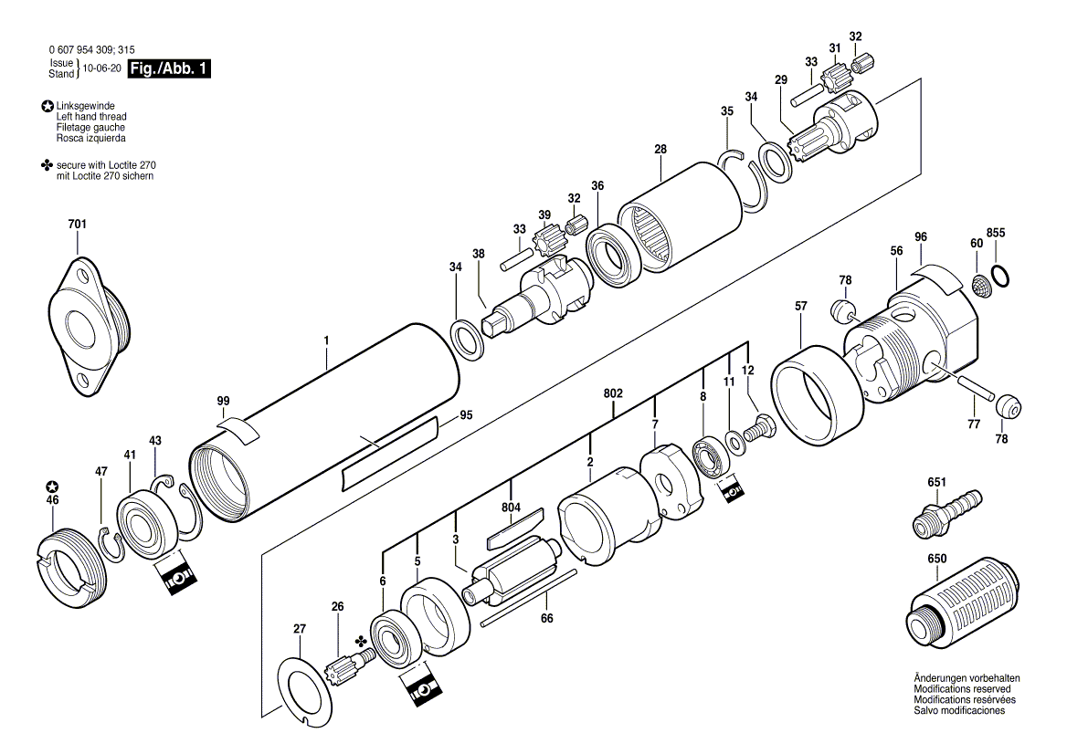 New Genuine Bosch 3607000016 Silencer