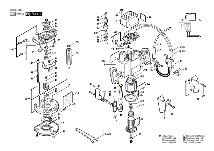 New Genuine Bosch 3607000639 Collet