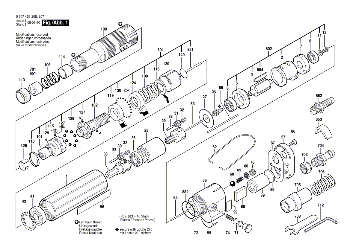 New Genuine Bosch 3607010010 Parts Set