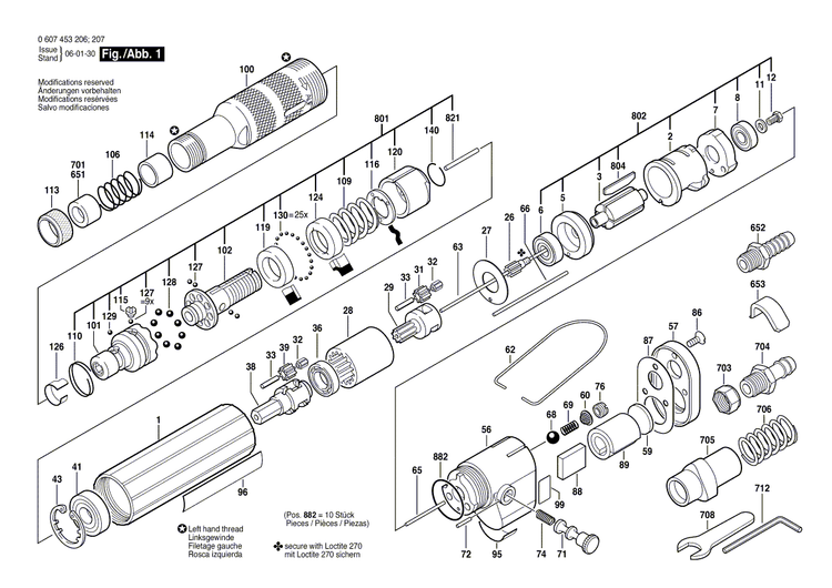 New Genuine Bosch 3607010010 Parts Set