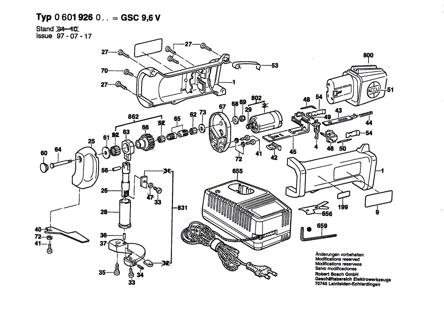 New Genuine Bosch 3607010031 Parts Set