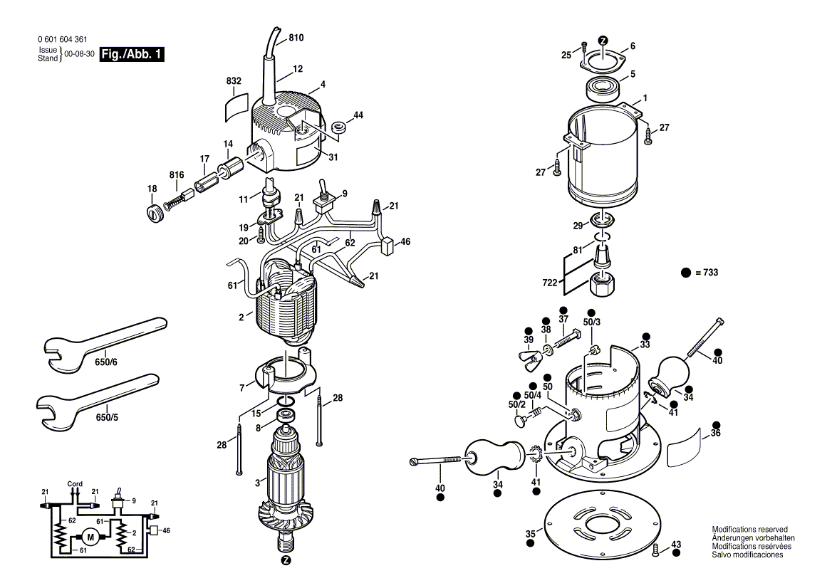 New Genuine Bosch 3607014510 Carbon-Brush Set