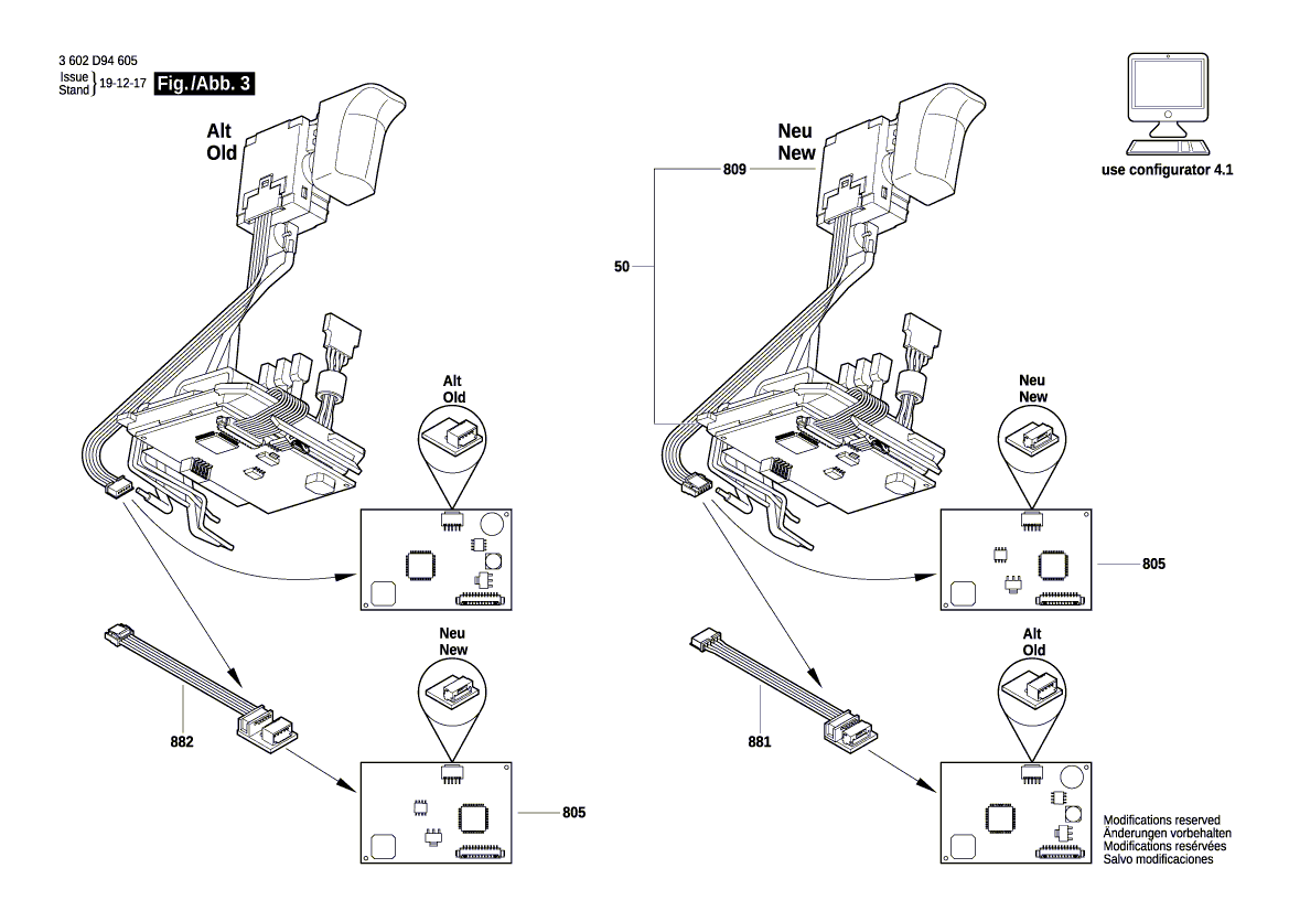 New Genuine Bosch 3607020315 Angle head