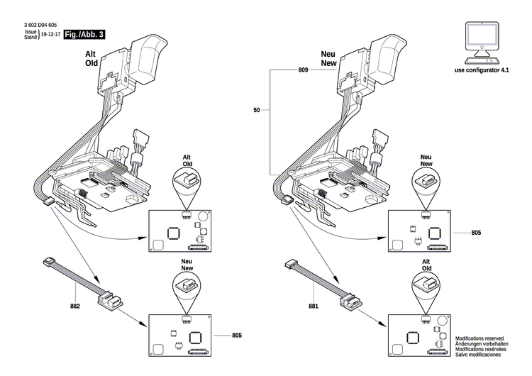 New Genuine Bosch 3607020315 Angle head