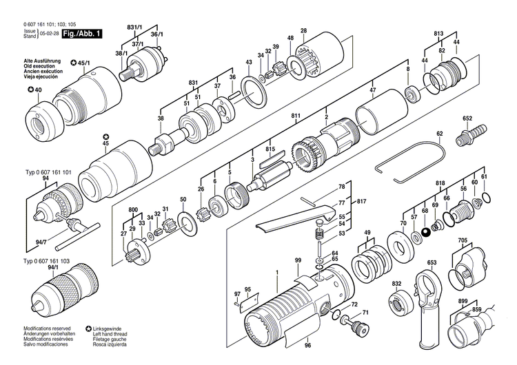 New Genuine Bosch 3607030026 Assembly Of Service Parts