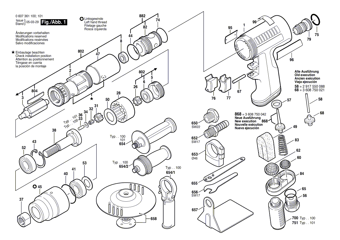 New Genuine Bosch 3607030039 Assembly Of Service Parts