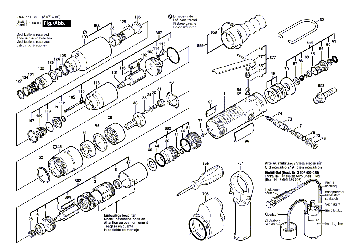 New Genuine Bosch 3607030057 Assembly Of Service Parts