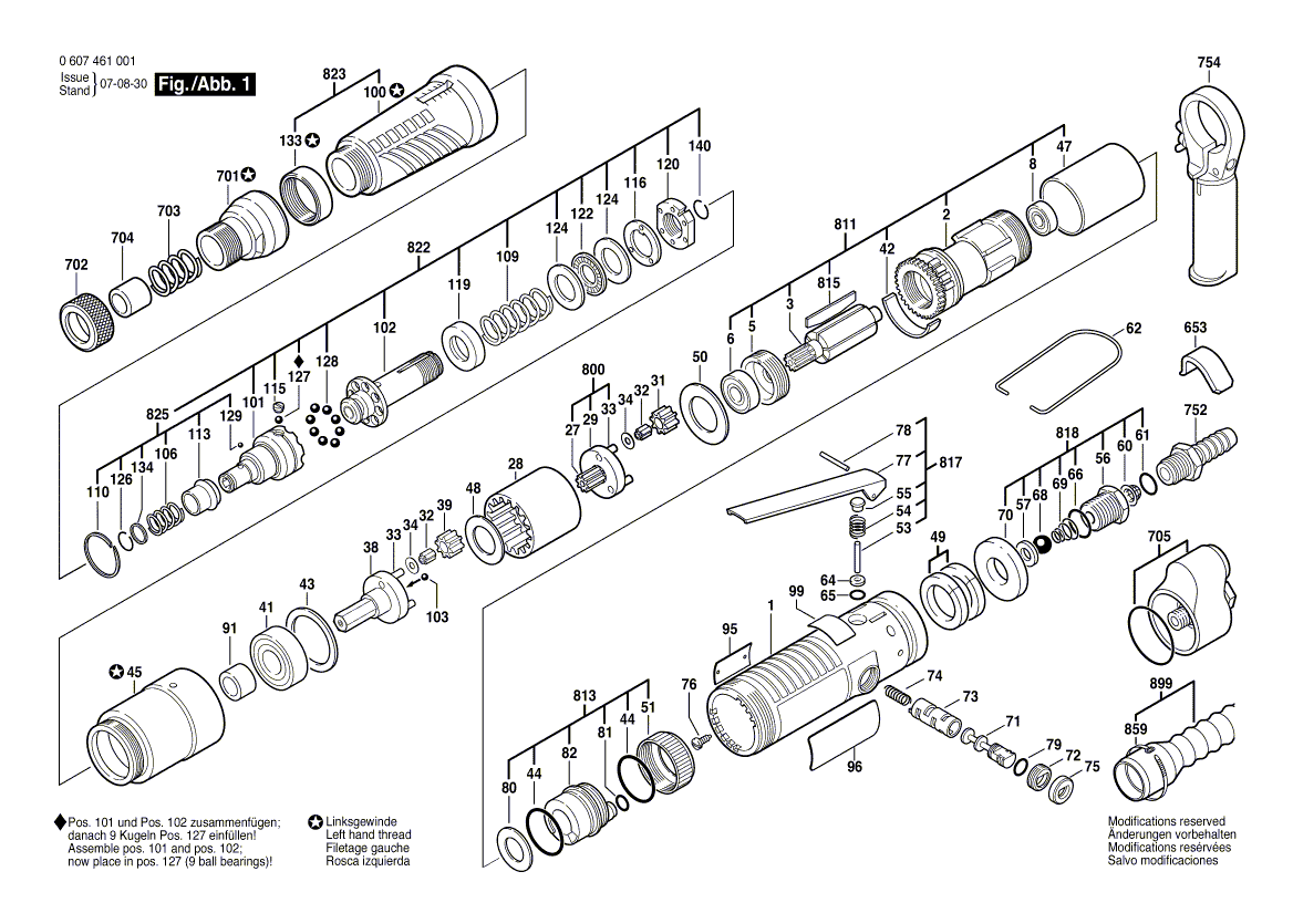 New Genuine Bosch 3607030070 Assembly Of Service Parts