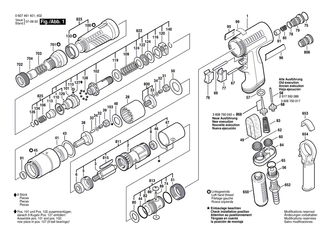 New Genuine Bosch 3607030092 Assembly Of Service Parts
