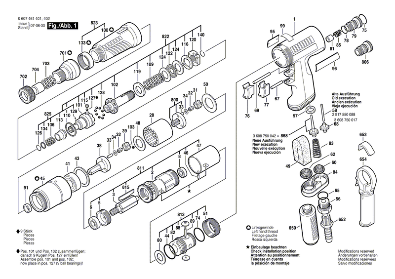 New Genuine Bosch 3607030092 Assembly Of Service Parts