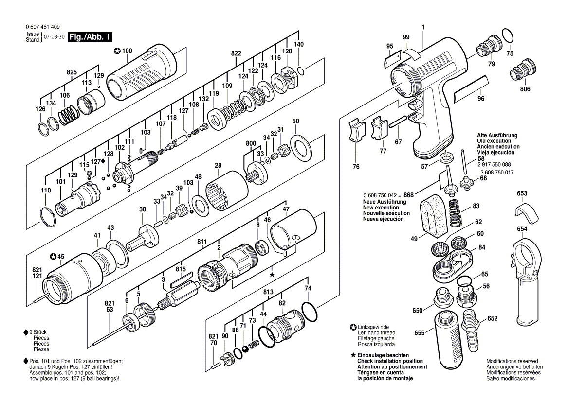 New Genuine Bosch 3607030110 Assembly Of Service Parts