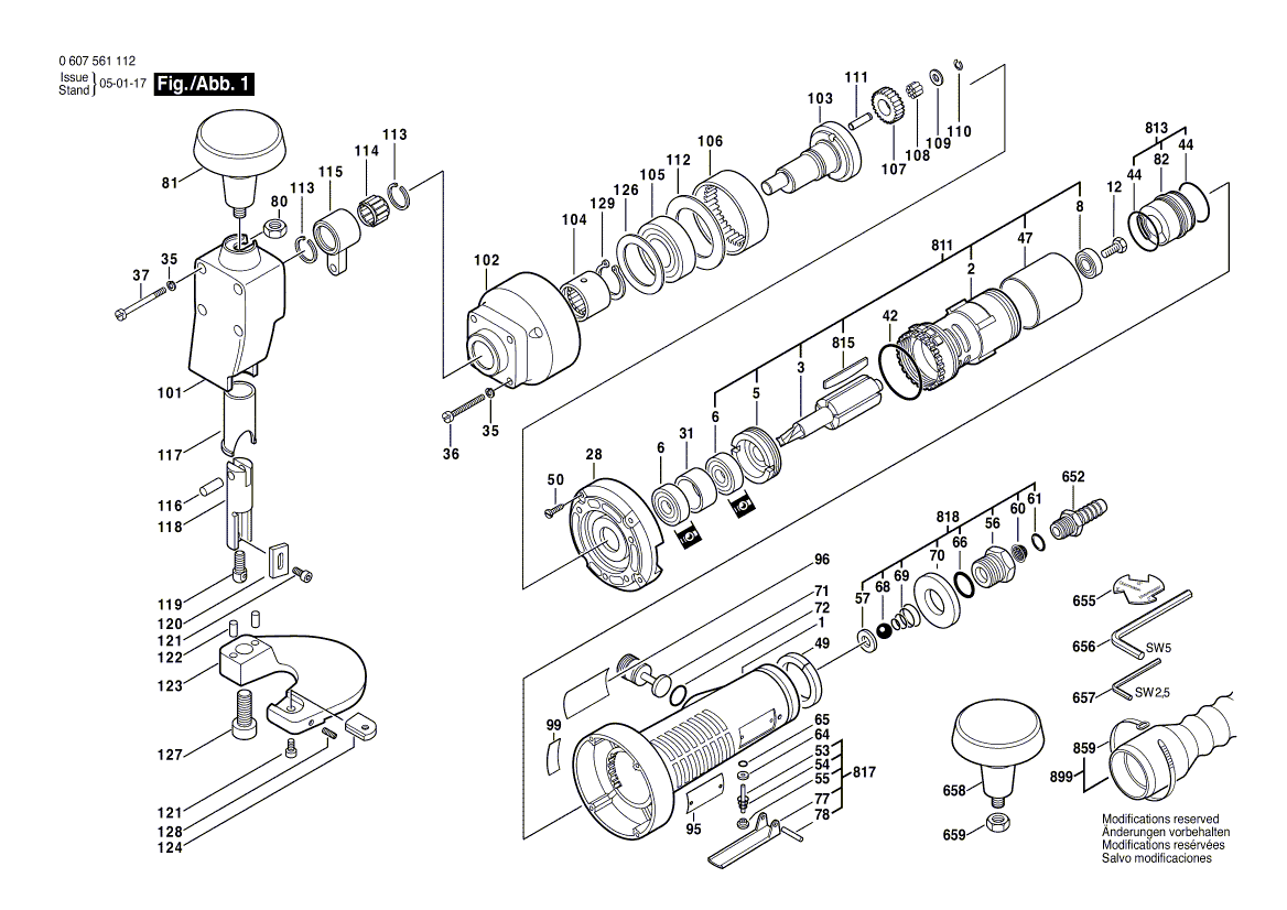 New Genuine Bosch 3607030126 Assembly Of Service Parts