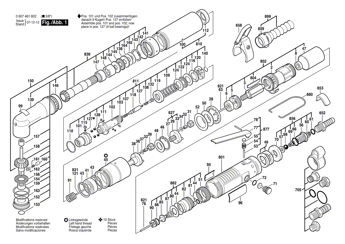 New Genuine Bosch 3607030146 Assembly Of Service Parts