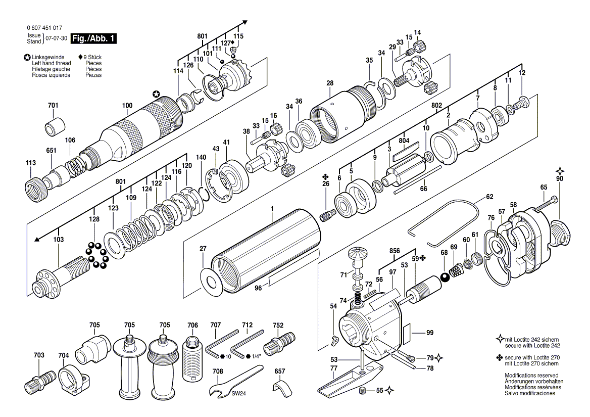 New Genuine Bosch 3607030248 Assembly Of Service Parts