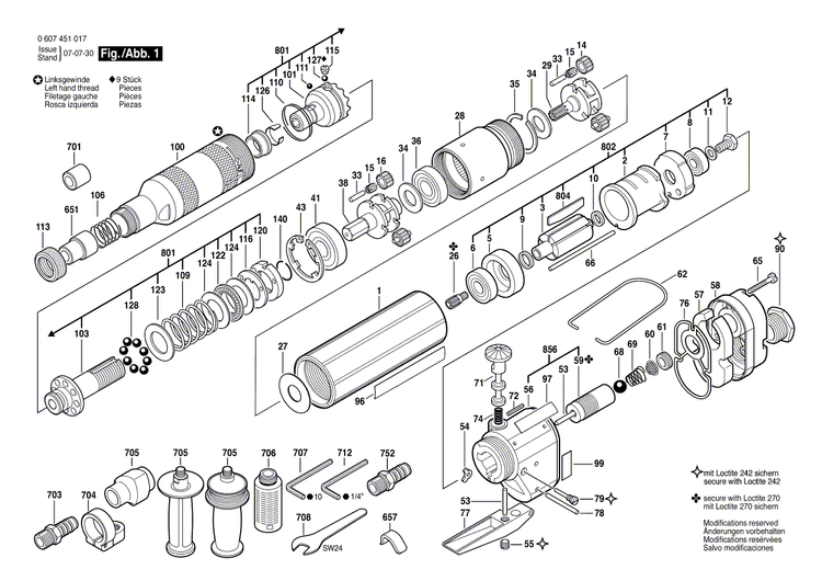 New Genuine Bosch 3607030248 Assembly Of Service Parts