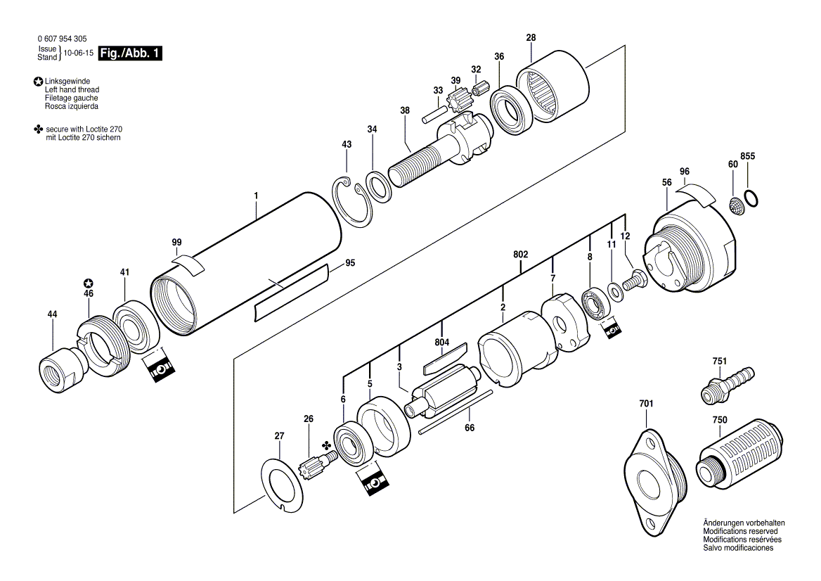 New Genuine Bosch 3607030259 Assembly Of Service Parts