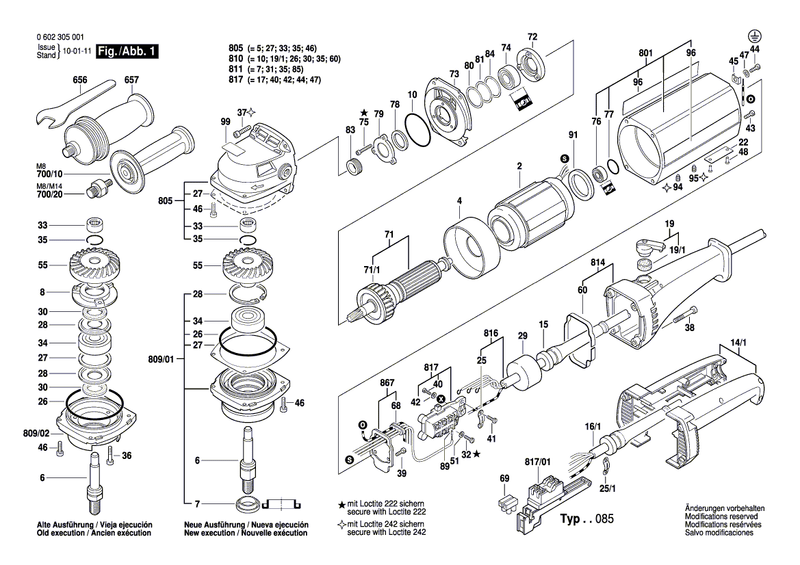 New Genuine Bosch 3607030321 Gear Housing