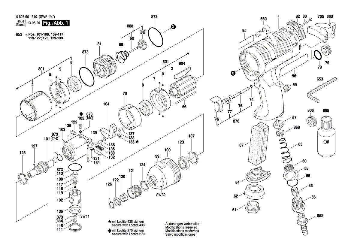 New Genuine Bosch 3607030348 Assembly Of Service Parts