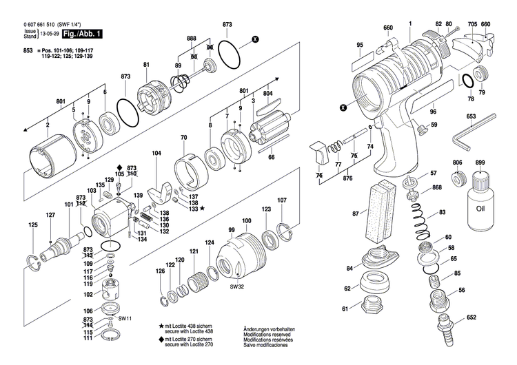 New Genuine Bosch 3607030348 Assembly Of Service Parts