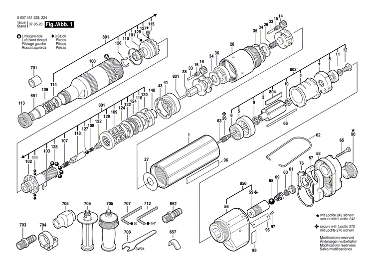 New Genuine Bosch 3607031017 Assembly Of Service Parts