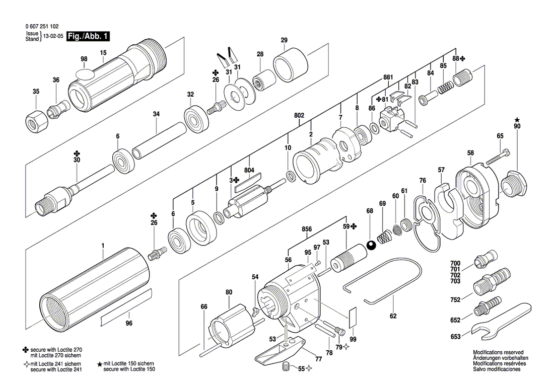 New Genuine Bosch 3607031036 Assembly Of Service Parts