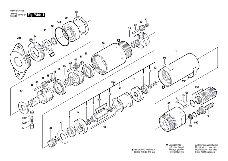 New Genuine Bosch 3607031097 Motor Spare Parts Set