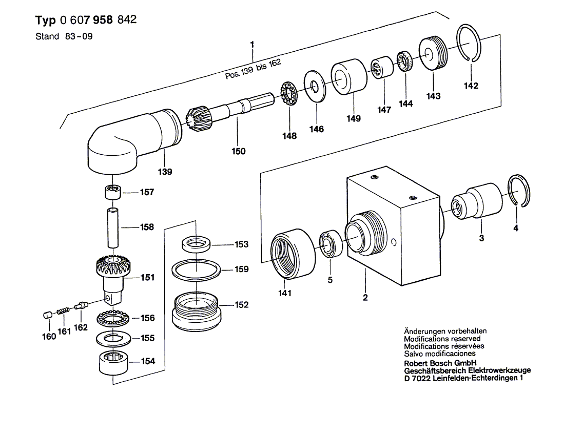 New Genuine Bosch 3607031159 Assembly Of Service Parts