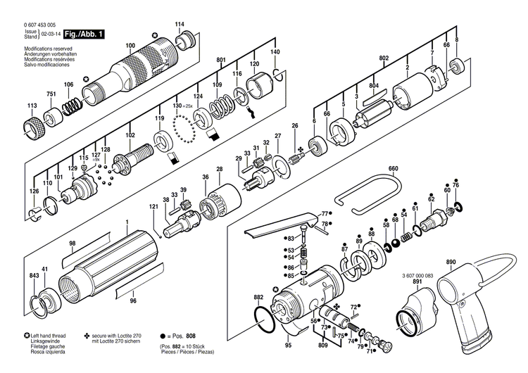 New Genuine Bosch 3607031216 Assembly Of Service Parts