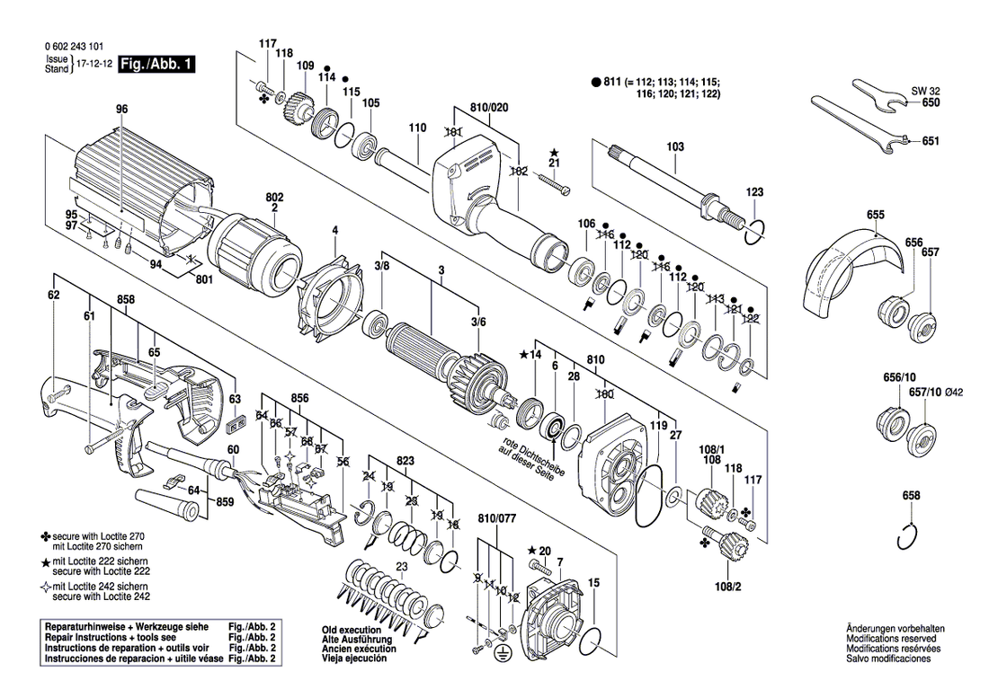 New Genuine Bosch 3607031289 Spindle Bearing