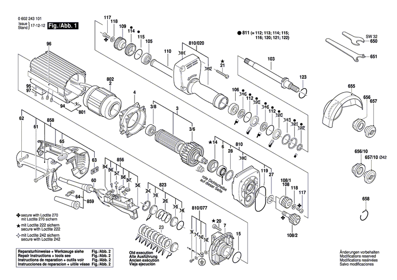 New Genuine Bosch 3607031289 Spindle Bearing