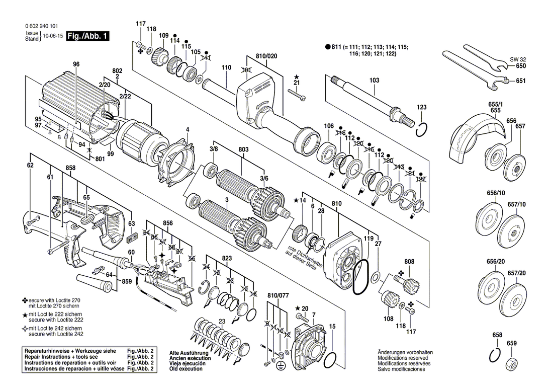 New Genuine Bosch 3607031291 Spindle Bearing