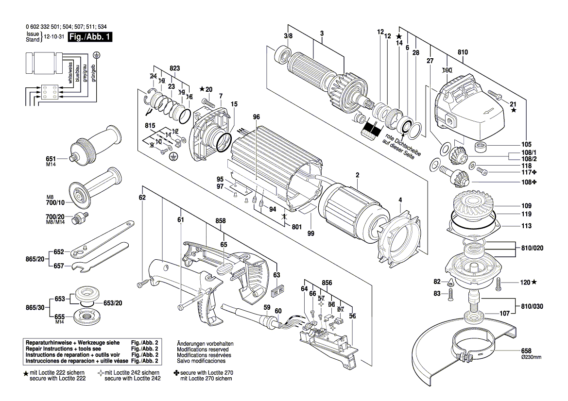 New Genuine Bosch 3607031294 Switch Kit
