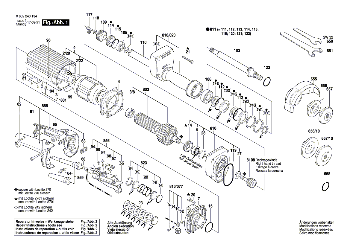 New Genuine Bosch 3607031297 Handle