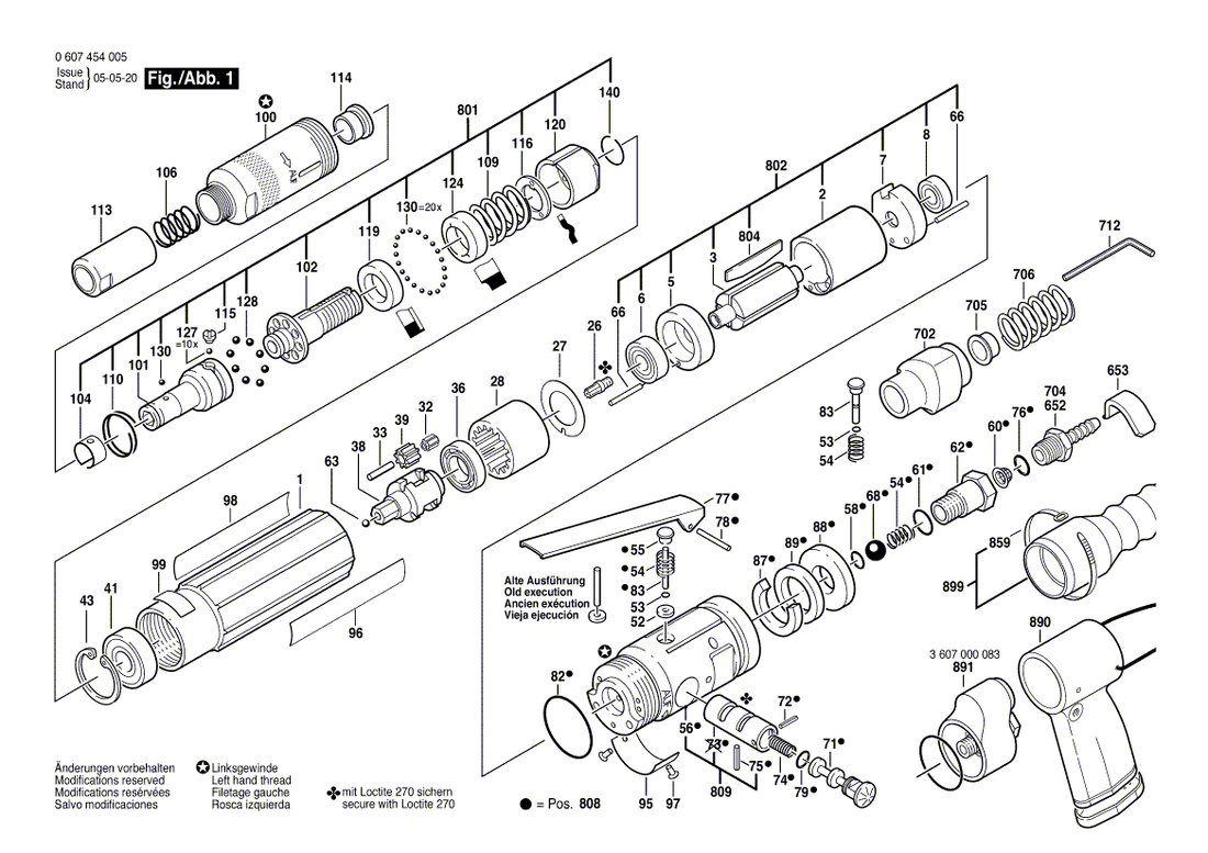 New Genuine Bosch 3607031301 Assembly Of Service Parts