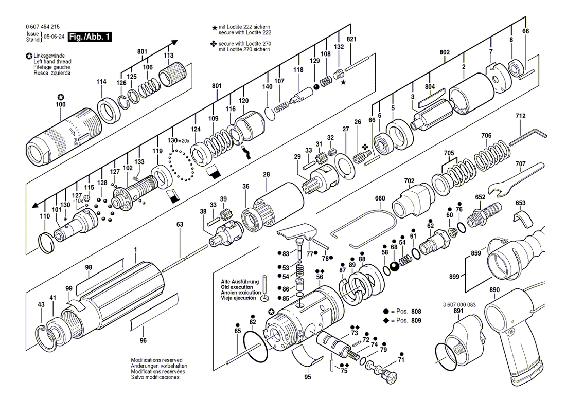 New Genuine Bosch 3607031421 Assembly Of Service Parts