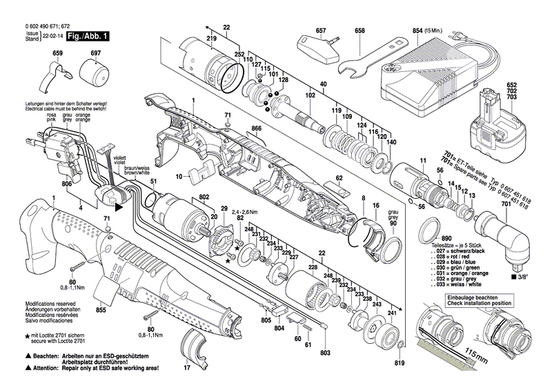 New Genuine Bosch 3607031578 Assembly kit