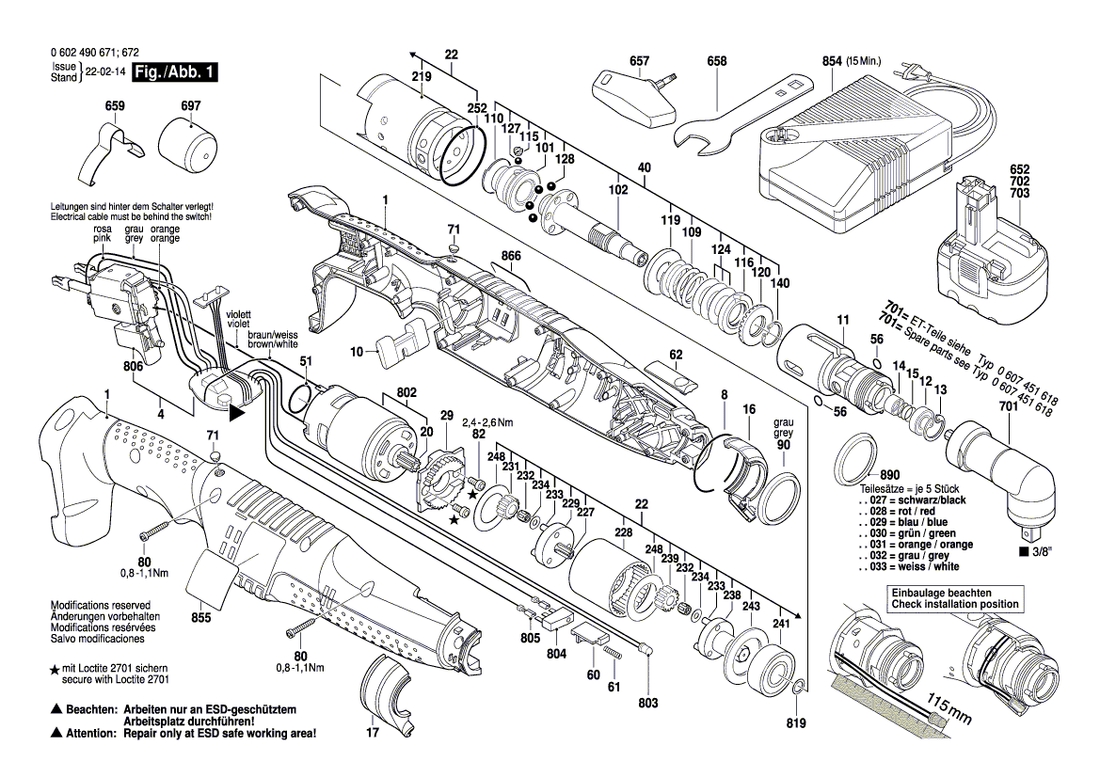 New Genuine Bosch 3607031579 DC motor
