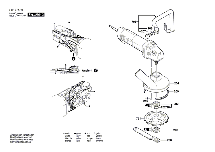 New Genuine Bosch 3607031629 Grinding Spindle