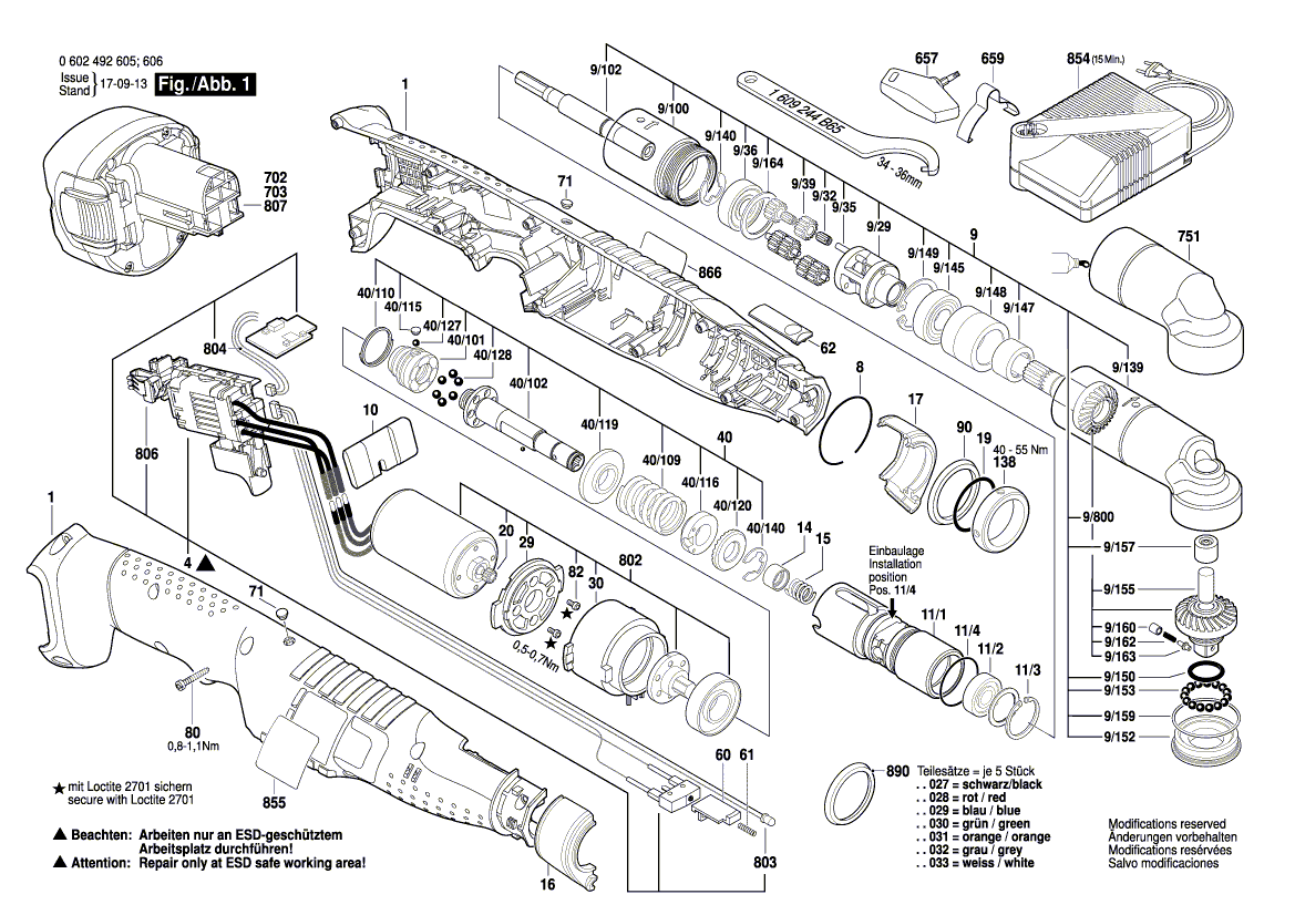 New Genuine Bosch 3607031633 DC motor