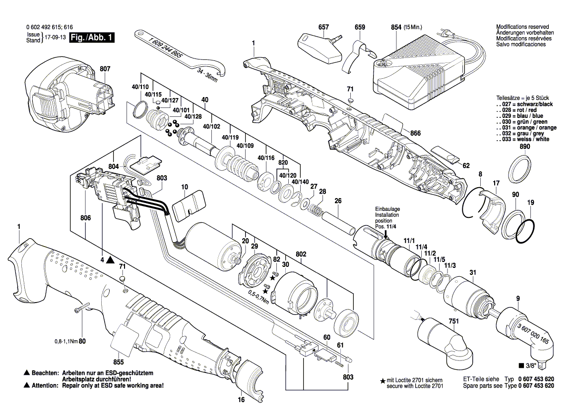 New Genuine Bosch 3607031643 Assembly kit
