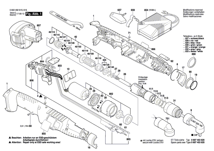 New Genuine Bosch 3607031643 Assembly kit