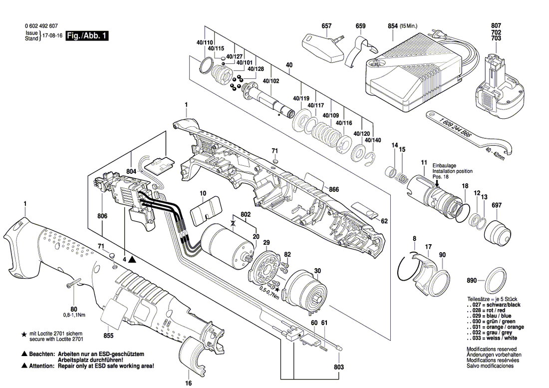 New Genuine Bosch 3607031654 DC motor