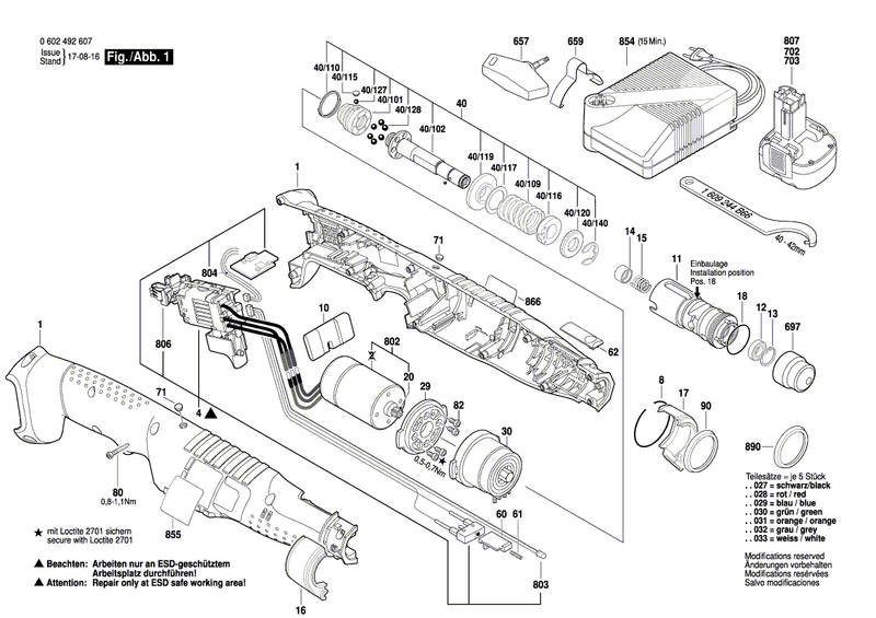 New Genuine Bosch 3607031654 DC motor