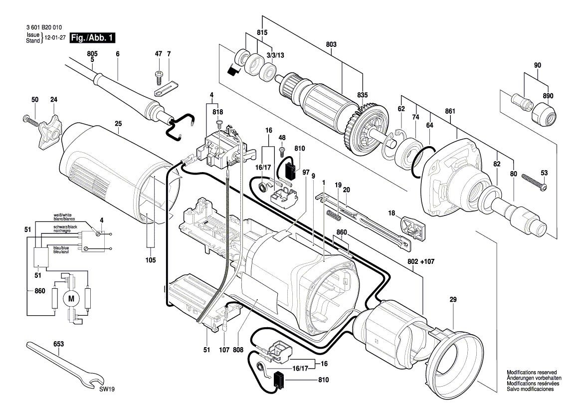 New Genuine Bosch 3607031719 Field assembly