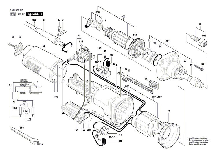 New Genuine Bosch 3607031719 Field assembly