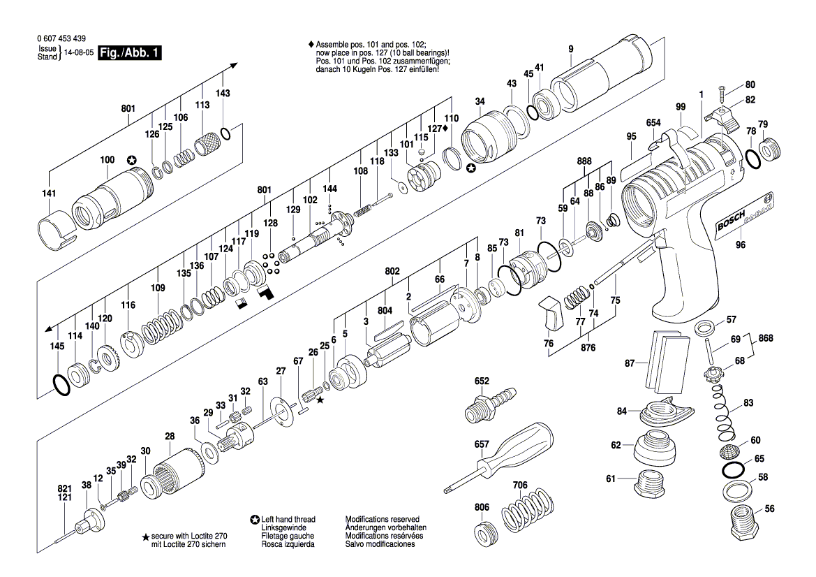 New Genuine Bosch 3607031726 Assembly Of Service Parts